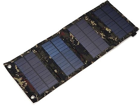 Gogogmee 1ensemble Chargeur Solaire Usb Camouflage Panneau Solaire Portable Pour Activités Extérieures Pour Camping Et Randonnée