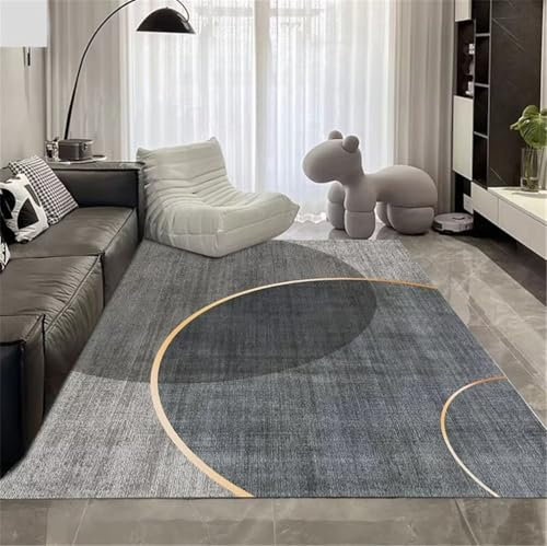 RUGMRZ Küche Teppich Teppich Design 60x110CM Teppich straße Kinder kinderzimmer teppiche mädchen blau Grauer Antifouling-Teppich mit modernem geometrischem Bogenmuster