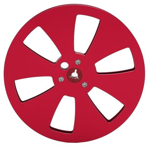 Carrete de Cinta Vacío, Carrete de Metal de Aluminio de 1/4 de 7 Pulgadas, Aleación de Aluminio Universal, 6 Orificios, Carrete de Recogida Vacío a Carrete, Cubo Pequeño, para