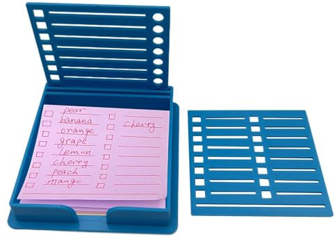 Haftnotiz-Schablone mit Notizzettel, selbstklebender Notizblock, Notizhalter mit Vorlage, Haftnotizen, Organizer, Spender, Schreibtischbedarf, Halter für Schreibtisch, Büro, Zuhause, Schule, Zubehör