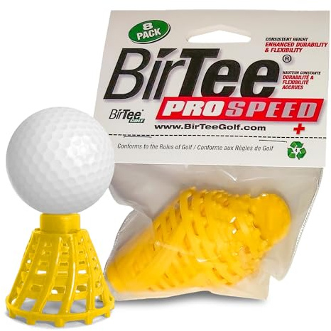 BirTee Golf-Tees – Pro Speed Plus mit Flexibilität und Haltbarkeit – 8 Stück. Indoor-Golf-Tees/Golf-Simulator-Tees/Winter-Tees aus Kunststoff