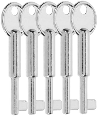 Ciieeo 5pcs Metal Emergency Stop Button Switch Keys Replacement Keys for Emergency Switch User Friendly Design for Effortless Operation Suitable for Various Button Types