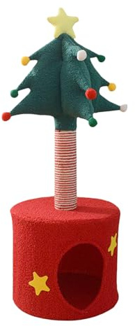 Árbol de Gato árbol de Navidad - de Torre de Gato Lindo de Navidad, casita Suave para Gatitos y rascadores para Fiestas en casa y Animales