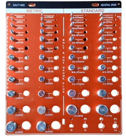 Jauge de filetage professionnelle, 46 trous en aluminium aérospatial, outil de taille de vis pour mécaniciens, ingénieurs, vis, écrous, boulons, outil d'inspection de filetage