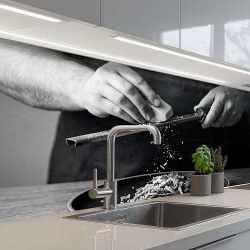 KitchenYeah© Credence Cuisine 80x150 cm Adhesif Protection Mur Plaque De Cuisson Plastique Rigide Revetement Murale À Coller Fromage - Pâtes - Râpe