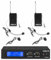 Vonyx WM522B - Mikrofon Empfänger mit 2 drahtlosen VHF-Bodypacks mit Headset Mikrofone, Mikrofonset, VHF Mikrofon für Shows, Entertainer, Moderation, Vorlesung, Professoren, Lehrer, Kopfmikrofon