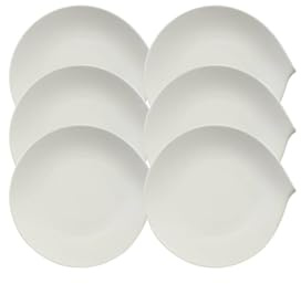 Villeroy & Boch Plato Llano Flow, Porcelana, Weiß, 29 x 29 x 9.80 cm, 6