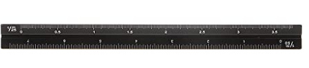 chiwanji Maßstab Lineal Dreikantmaßstab Teilung schwarz - Schwarz, 15 cm