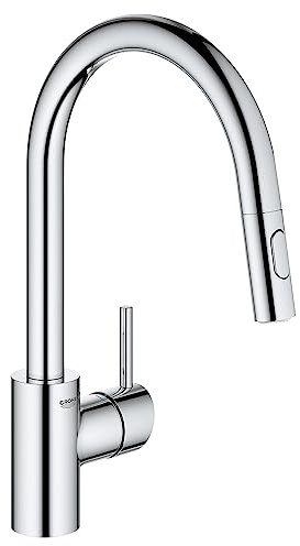 GROHE 32665003 Concetto Dual Spray Pull-Down Kitchen Faucet, Starlight Chrome