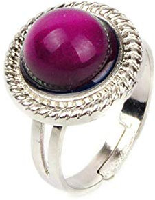OSALAD Silber Farbe Retro Einstellbare Stimmungsringe Für Frauen Temperatur Kontrolle Farbe Herz Oval Runder Schmetterling Modeschmuck