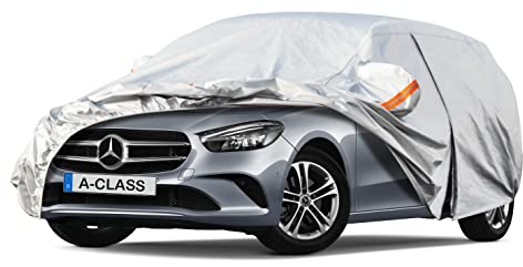 Kayme Autoabdeckung Wasserdicht Atmungsaktiv Passend für 2012-2024 Mercedes-Benz A Klasse(W117/W176), Vollgarage Autoplane für Regen Sonne Staub Schutz, Auto Abdeckplane Faltgarage(3-7 Tage liefern)