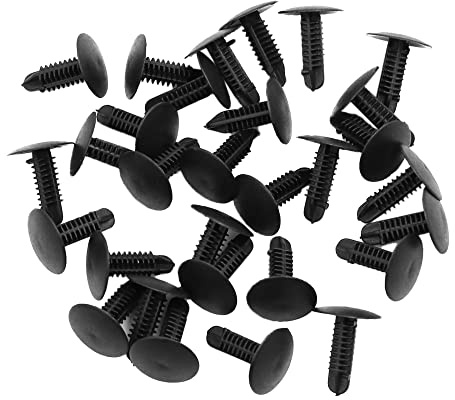 A ABSOPRO Plastica Rivetti 5mm Plastica Nero (Set di 30)