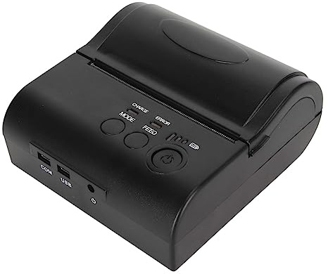 Bewinner Kabelloser Bluetooth-Thermo-Belegdrucker, 80-mm-USB-Thermo-Belegdrucker, Tragbarer Persönlicher Rechnungsdrucker mit USB-Schnittstelle, Kompatibel mit Android Windows (EU-Stecker)