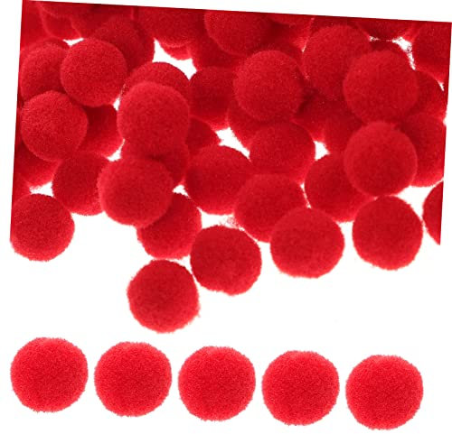 VILLCASE 2 Sets Sicheres Sanftes Material Roter Pompom Ideal Für Handgefertigten Schmuck Kopfbedeckungen 600 Stück X 2