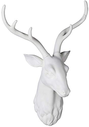 WESTCH Statues de jardin Sculpture blanche tenture murale Animal moderne minimaliste 3D bleu or rouge résine 22 45 60 cm Statues nouveauté cadeau