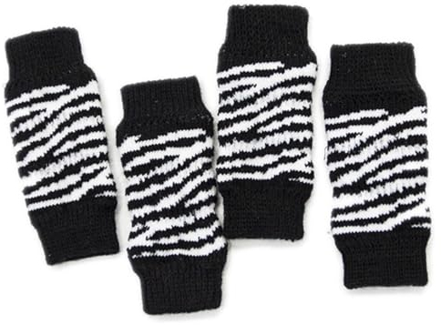 4 x dehnbare gestrickte Beinstulpen aus Baumwolle für Welpen: elastische Beinstulpen für kleine, mittelgroße und große Welpen