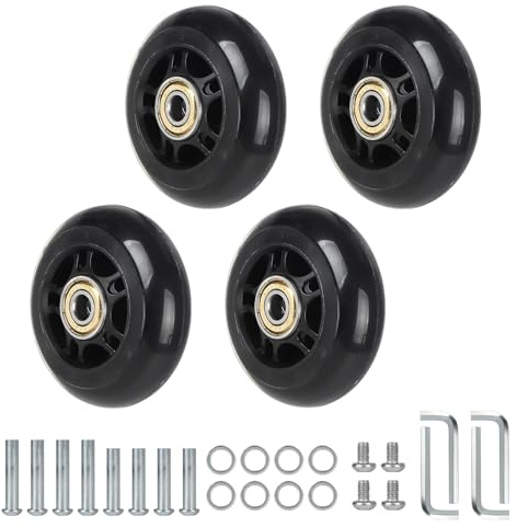 CPROSP 4X Ruedas Maletas 70 mm*24 mm, Ruedas Patines | Ruedas Recambio Maletas; Ruedas de Repuesto para Carros y Equipaje, Fácil Montaje; de Viaje Universal