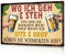 Putuo Decor Lustige Bier Wanddeko - Wo ich geh und steh - Vintage Metall Schild für Bar, Küche, Partyraum (sitz & sauf)