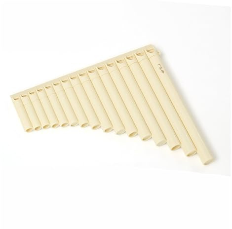 Panflöte aus Bambus Panflöte National Instruments für Anfänger 16/18 C-gestimmt Leicht zu erlernende Panflöte(Beige)