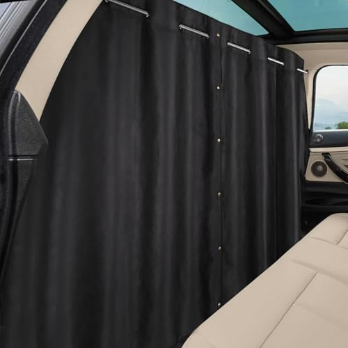 Sonnenschutz Auto Vorhang Innen 180* 126cm Cammper Sichtschutz Trennvorhang | 100 % Lichtundurchlässig,Perfekte Privatsphäre,Magnetisch,Einstellbar
