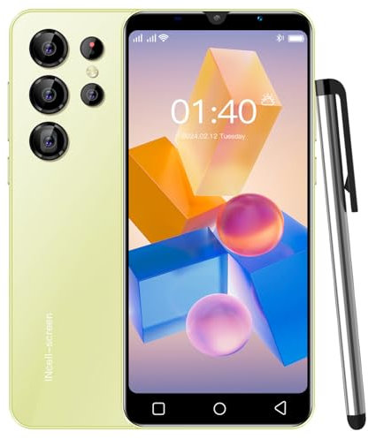 PrzTIk Cheap Mobile Phones, 5.0 IPS Display, Android 9.0, 16GB(Expandable to 128GB), Dual SIM Free, Face ID Unlock/WIFI (PT24Ultra-Gold)