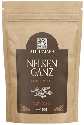 Clavos de Olor Entero Alchemara (150g) – Clavo de Olor – Especias Suavemente Secadas Ideales para Cocinar – Especias Aromáticas