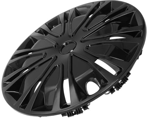 Healeved 15 Inch Automotive Wheel Hub Cover Black Universal Car Hubcap Decorative Wheel Trim Accessory