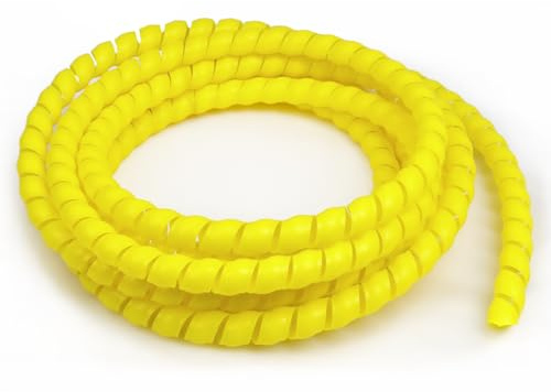 Spiral Cable Wrap, 10ft Cable Sleeves for Cords, Flexible Cable Management Sleeve for Computer, Power, Audio & Video Cords (Yellow, 5/16)