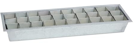 Romberg PU:RE Crafted Anzucht-Set 58x19x 6,7cm inkl. 30 Zink-Pots, zinkgrau