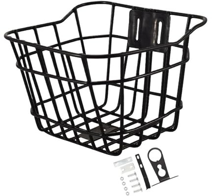 Fxzqgnh Fahrradkorb für Kinder, Frontdekoration, Leichter Aufbewahrungskorb Aus Metall für Dreiräder, Lenkerkorb für Mädchen, Picknickkorb für Kinder, 18 cm x 15 cm x 16.5