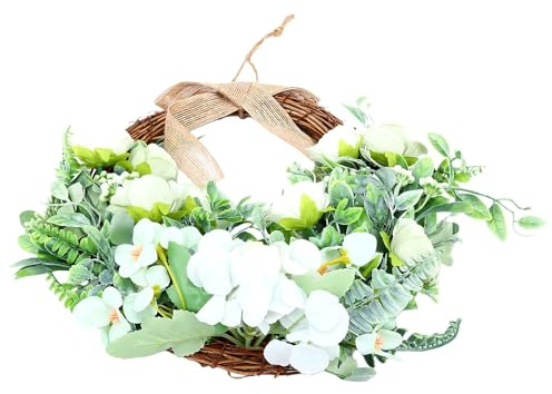 Sxhlseller Media Sintética de Hortensia Morada |Decoración Floral de la Puerta de Primavera y Verano para el Porche Delantero, Arte de la Pared de la Boda de la Granja (Hortensia)