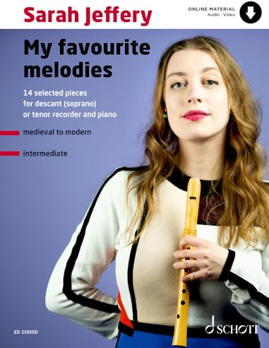 My Favourite Melodies - 14 Selected Pieces - Soprano Recorder (Tenor Recorder) and Piano - Sheet Music - Schott Music (ED 23555D)