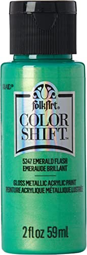 Plaid Folkart Colour Shift Acrylic Paint, Emerald, 2oz/59ml