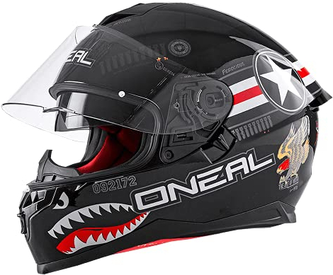 O'NEAL | Motorradhelm | Enduro Adventure Street | ABS-Schale, integrierte Sonnenblende | Challenger Helmet Wingman | Erwachsene | Schwarz | Größe S