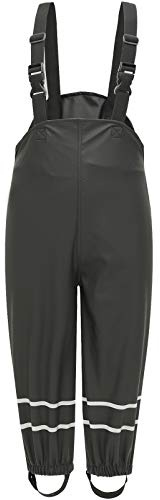 BenBoy Pantalon de Pluie Enfant Imperméable Respirant Salopette Étanche Coupe-Vent Pantalon de Boue pour Garcon Fille