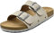 ONCAI Sandalias de Pala Mujer con Ajustable Buckle Corcho Zapatillas de Moda de Verano Mules Planas Zuecos Blanco Tamaño 38