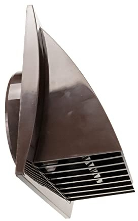 150 mm / 6 tum avgashuvsventil med regnskydd, brun, inomhus- och utomhusluftventilationsskydd, HVAC avgasventilationskanalskydd, tum avgaslock (6 tum, brun)