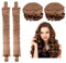 Lockenwickler Locken Ohne Hitze，Zwei Sätze Locken Ohne Hitze, Heatless Curls Band,Lockenwickler über Nacht,DIY Styling für kurzes und Langes Haar.(Braun)
