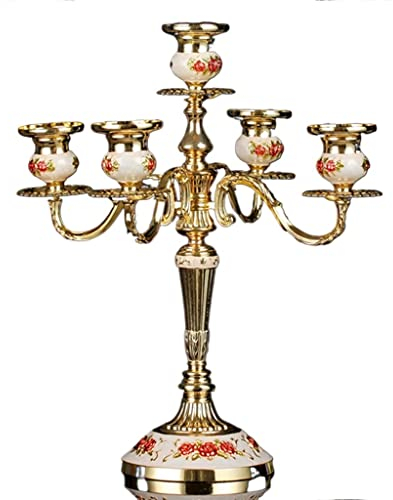 HEXEH Kerzenhalterhalter Europäische Kerzenhalter Kreative Legierung Kerzenhalter Retro Dekoration Romantische Hochzeit Kerzenlicht Dinner Kerzenhalter Kandelaber (Color : B)
