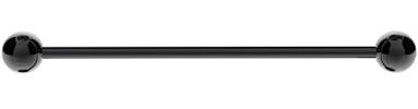 GBJUK Black Industrial Barbell Scaffold Piercing Bar Surgical Steel 1.6mm x 32mm