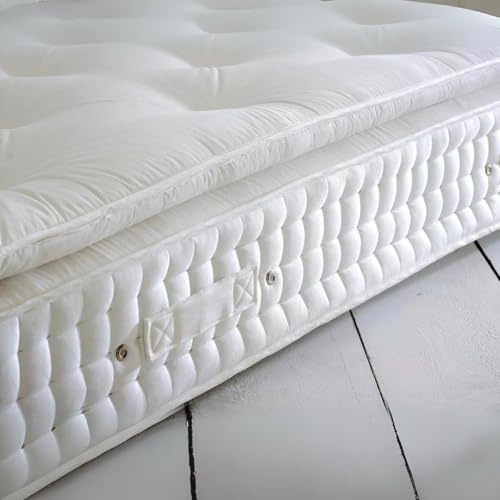 Rebound Spring Hybrid 5000 Responsive Mattress – 30cm Deep, Medium Firm, Luxury Wool & Cotton Fillings, High-Count Pocket Springs (King 150cm x 200cm)