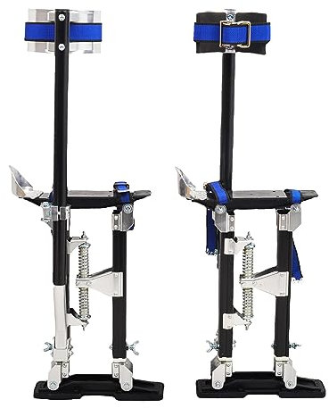 WZWTYSM 15”-23” Trockenbau-Stelzen, Aluminium-Werkzeug, verstellbar, für Maler, Gehen, Taping, schwarz