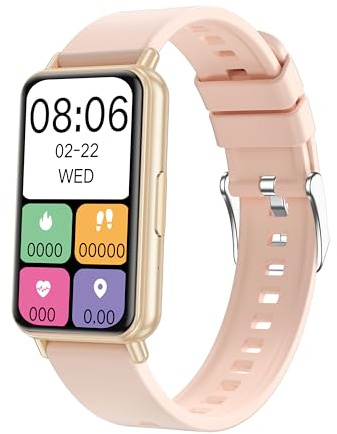 BingoFit Fitness Tracker with Heart Rate, Sleep Monitor and Blood Oxygen, 1.47 HD Touch Screen Activity Tracker, Smart Watch for Women Men, 100+ Sports Modes Pedometer Watch