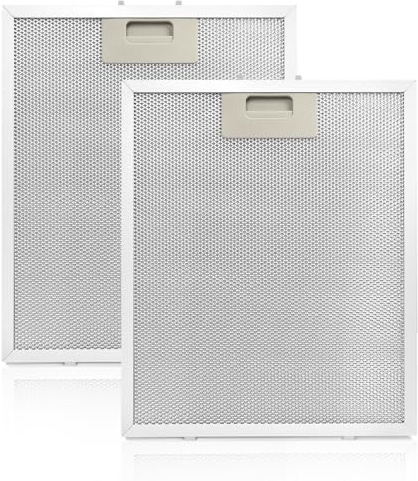 Newthinking Cooker Hood Filter 260 x 320mm, 5-Layer Aluminum Universal Extractor Fan Mesh Filter, Compatible with Many Leading Range Hoods, 2 Pack