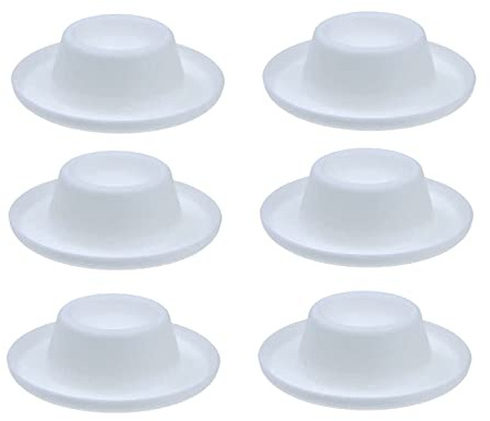K&G GP01870 6er Set Eierbecher weiß Kunststoff | Stapelbare Eierständer | Spülmaschinen geeignet | Eier-Halter mit Ablage
