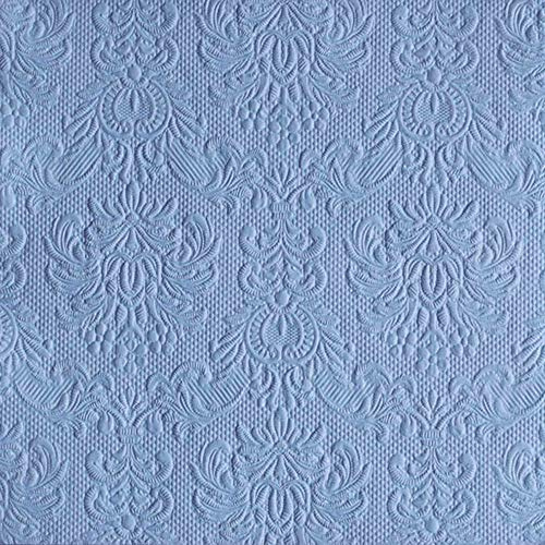 Ambiente - Servietten - Elegance - geprägt - 33x33cm - 15 Stück - Farbe: Jeans blau 1111