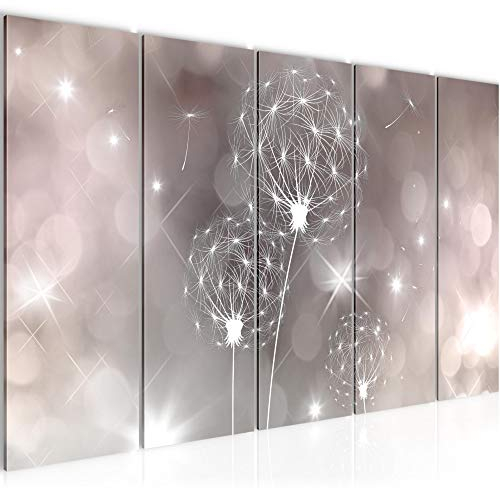 Runa Art Bild Pusteblume Wandbilder auf Vlies Leinwand 5 Teilig Wanddekoration Wohnzimmer Schlafzimmer 206756c