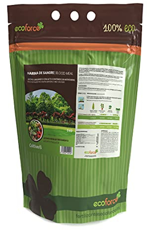 CULTIVERS Blutmehl 5 kg. Organischer Dünger mit einem hohen Gehalt an Stickstoff, hemischem Eisen und organischen Stoffen. Natürlicher Wachstumsaktivatordünger für Nutzpflanzen