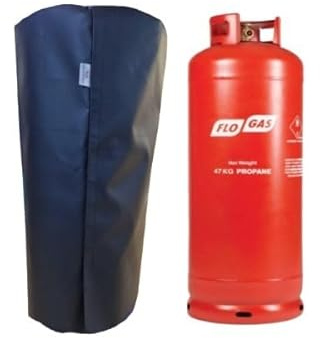 Bags and Covers Direct Ltd Insulated Thermal 47kg Gas Bottle Cover (Black)