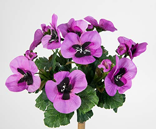 Seidenblumen Roß Stiefmütterchen 26cm lila PM Kunstpflanzen Kunstblumen künstliche Pflanzen Blumen Veilchen